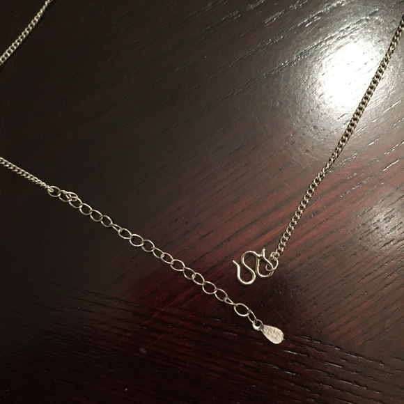Sterling Silver 925 Double Circle Necklace - Picture 4 of 4